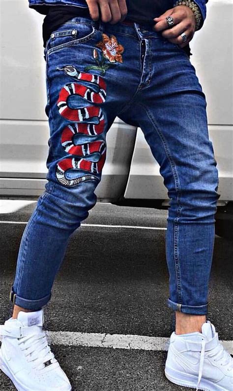 gucci men's jeans|gucci pants ioffer.